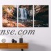 wall26 3 Panel Canvas Wall Art - Landscape of Cascading Waterfall in Rocky Mountain - Giclee Print Gallery Wrap Modern Home Decor Ready to Hang - 16"x24" x 3 Panels   